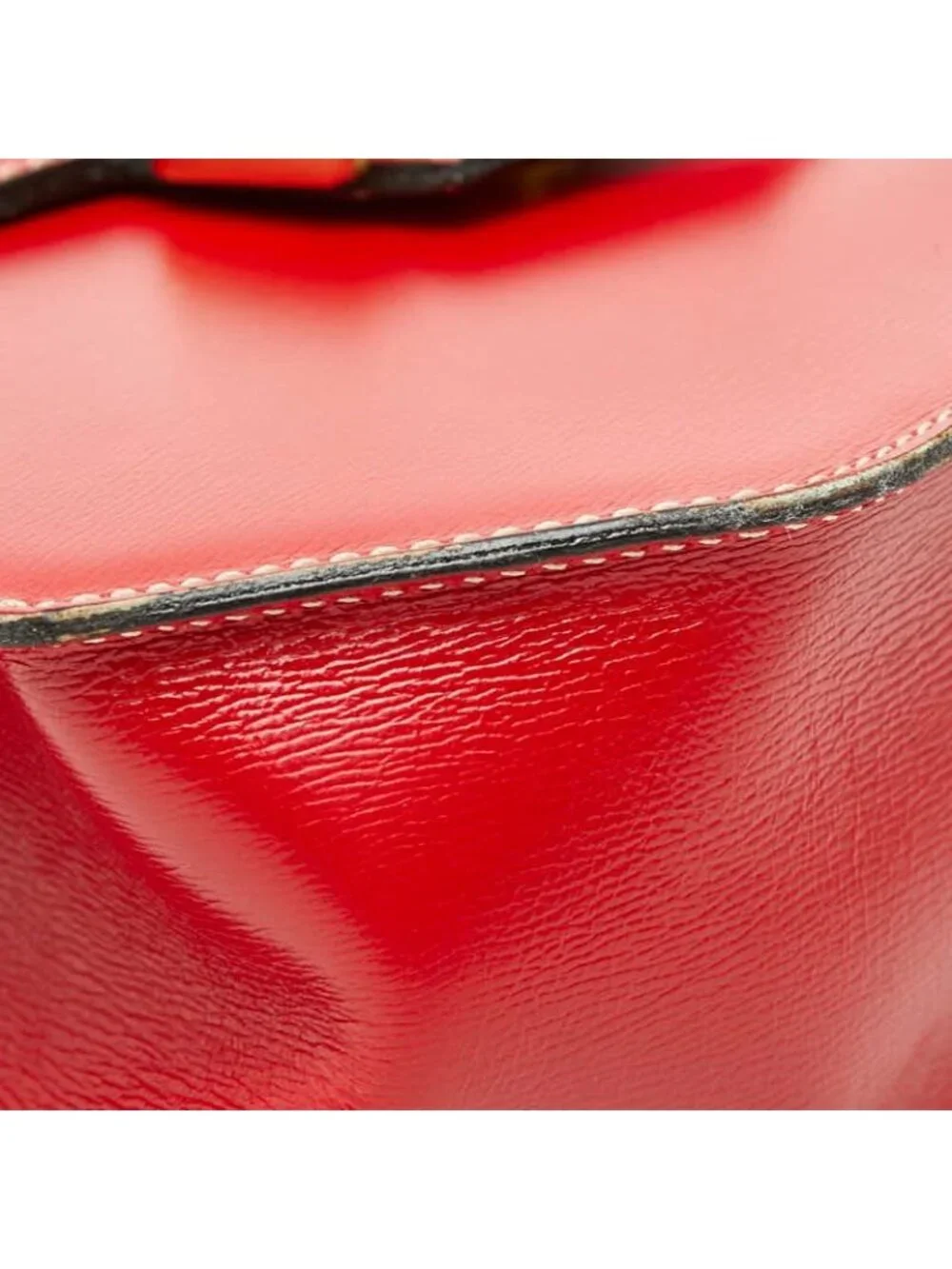 Dior CD Logo 2-Way Shoulder Bag Red Leather